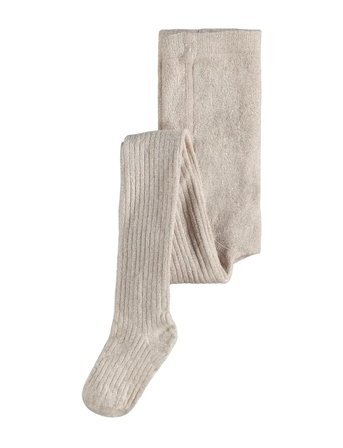 name it Nkfpantyhose Glitter Rib Noos - Cream - 86-92