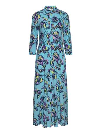 Yassavanna Long Shirt Dress S. Dresses Shirt Dresses Blå YAS*Betinget Tilbud