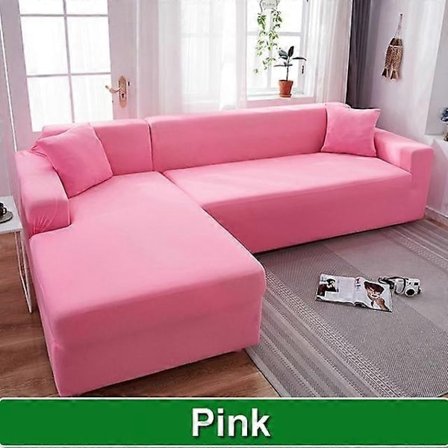 Solid Sofatrekk for Stue Sofatrekk Elastisk L-Formet Hjørnesofatrekk Stretch Trekk for Sofa-WELLNGS