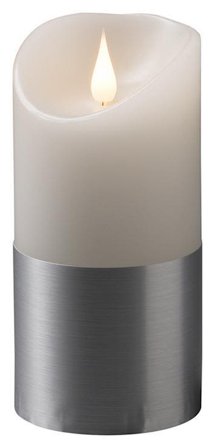 Konstsmide 1821-300 LED-kynttilä koristeella, hopea 15,5 cm, Valaistus