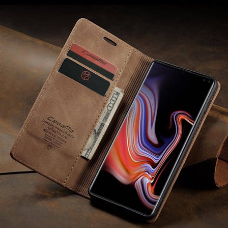 (För Samsung Galaxy Z Fold 4/W23) Läderplånbok med flip-funktion, magnetstängning och kortfack