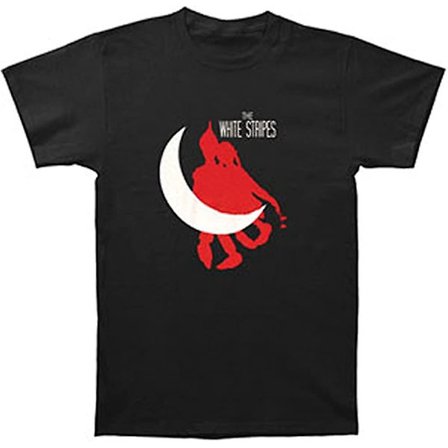 White Stripes Paper Moon Slim Fit T-shirt för män Svart