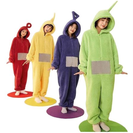 Unisex Teletubbies Kostymer Disi Onesies Lala Cosplay Pyjamas Vuxen Pyjamas