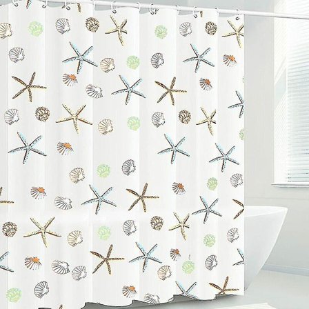 Suihkuverho 180x180cm, Vedenpitävä ja homeenkestävä Peva-suihkuverho, 12 verhokoukkua lahjana