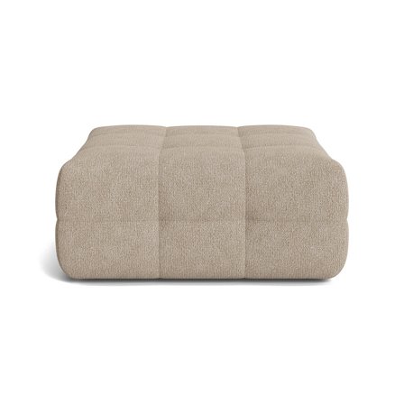 Paris Puf - Aragon Grå/Beige - Komfortabel & Stilfuld - 98x95x43cm - Fodskammel, Skammel - Perfekt til Stuen