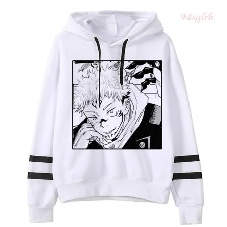 Unisex Jujutsu Kaisen Anime Yuji Itadori Hoodies Herr Harajuku Gojo Satoru Kawaii Manga Grafisk Streetwear Sweatshirts Tröjor 15517 Asian XL