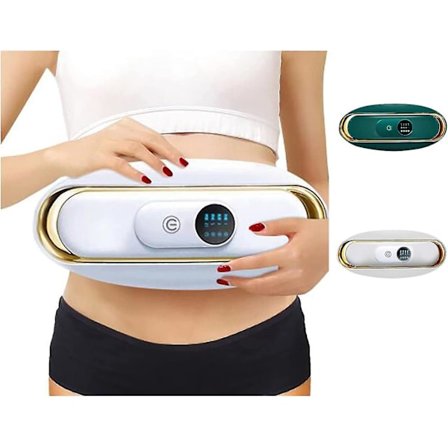 Bærbar massasjeapparat for mage, massasjeapparat for kroppsfett med 3 vibrasjonsmassasjemoduser, USB elektrisk belte, bærbart massasjeapparat for rygg