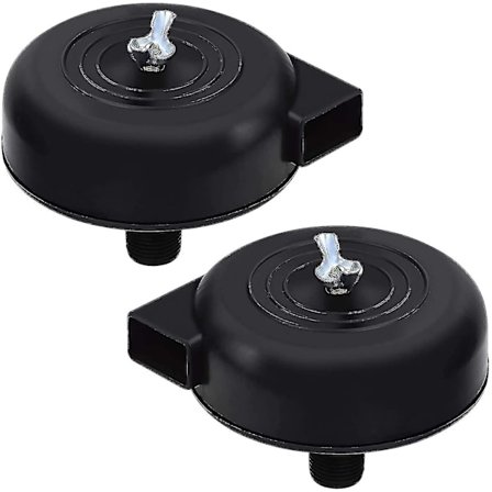 2 stk Kompressorfilter, 16mm 3/8pt Hantråd Lydløs Kompressor Til Luftkompressor (sort)