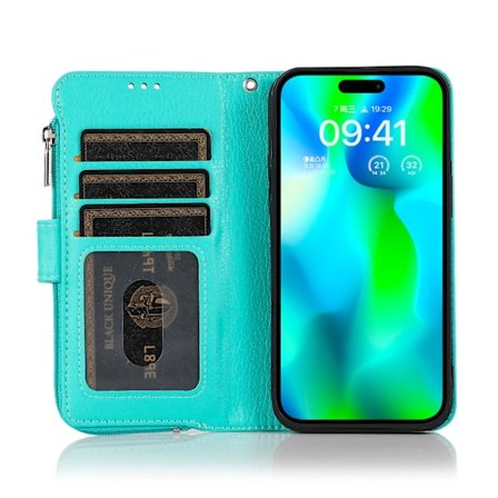 Plånboksfodral med Dragkedja - Fodral till iPhone 15