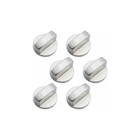 6-pack 6 mm Gasspisvred i zinklegering, Universella ugnsvred, Köksvred, Spisvred
