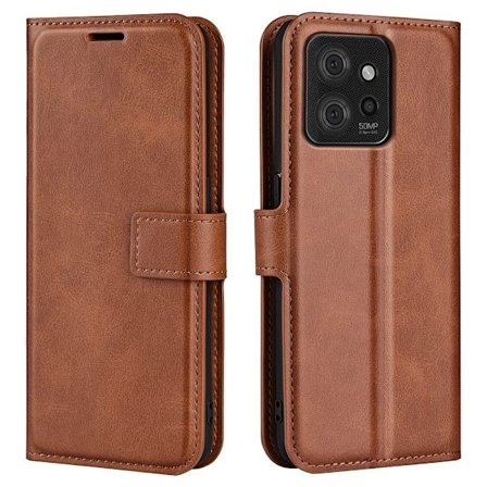 Læretui med Lommebok til Motorola ThinkPhone - Lysebrun Brown