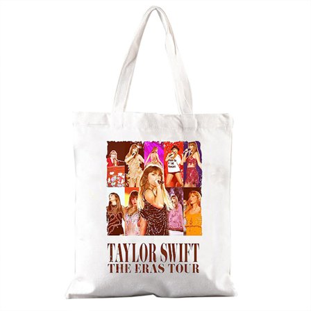 Taylor Swift The Eras Tour Canvas Handlepose Skulderveske Handlepose Gaver Til Ts-Fans Musikkelskende