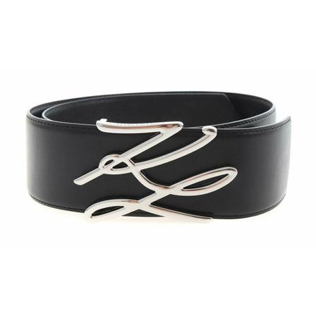 Karl Lagerfeld, K/Autograph Belt Zwart, Dames, Maat:L,Zilver