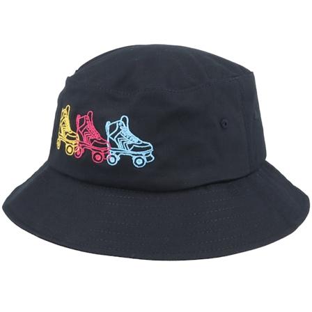 Iconic - Neon Summer Retro Roller Skates Black Bucket Bucket Black Hat - @ Hatstore