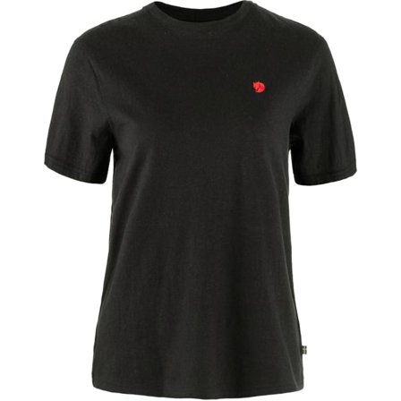 Fjällräven Dam's Hemp Blend T-shirt in Black | Size: Large, Hampa/Eko bomull