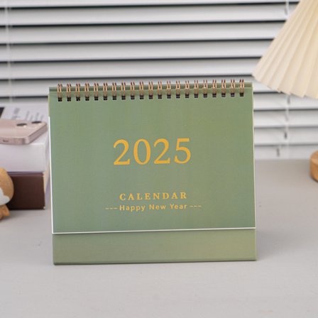 Ny 2025 skrivbords kalender enkel liten fräsch kreativ skrivbords prydnad plan stans kort anteckningsblock engelsk kalender