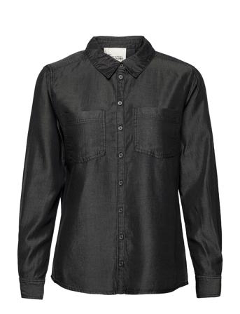 15 The Denim Shirt Pitkähihainen Paita Musta My Essential Wardrobe