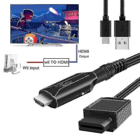 Hd Wii till Hdmi Adapter Konverter Med Usb-kabel Hög Hastighet Spel Konverteringssladd