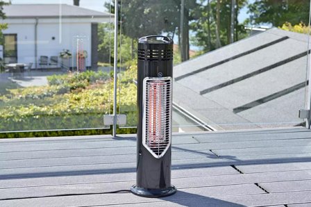 IMUS terrassevarmer med "Safe Touch"-teknologi kun 67cm høy - 550W (tilsvarer 1500W*)