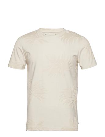Jacquard T-Shirt T-shirt Creme Tom Tailor