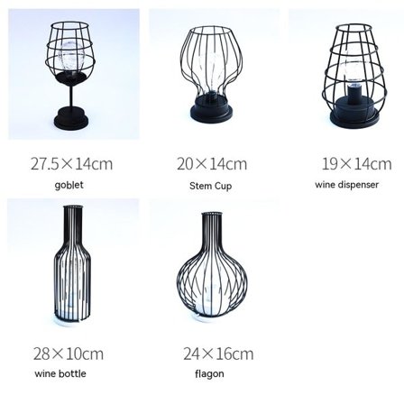 LED-pullo Highball-lasi Baarilamppu Dekoratiivinen Yövalo Majoitustilojen Koristeluun Tukkumyynti LED-pullo Highball-lasi Baarilamppu Musta viinikannu