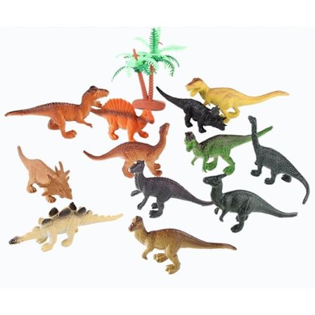 12 pcs Dinosaur model plastic toy handmade figures