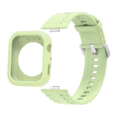 Silikonarmband för Huawei Watch Fit 4 Pro, fallskydd, mjukt fodral för Huawei Watch Fit 4/4Pro, andningsbart armband för fit 4