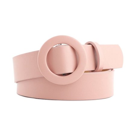 Läderbälte Runt Spänne Midjeband ROSA