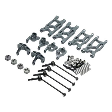 RC Opgradering Metal Komplet Sæt til WLtoys 144001 1/12 124016 Buggy DIY Tilbehør Titanium