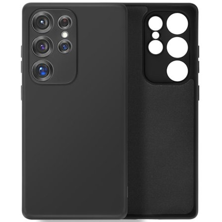 Coque för Samsung Galaxy S25 Ultra Semi-rigid Soft-touch Anti-fingeravtryck Svart