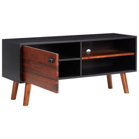 Vidaxl Tv-bänk 110x35x50 Cm Massivt Akaciaträ Och Mdf Brun