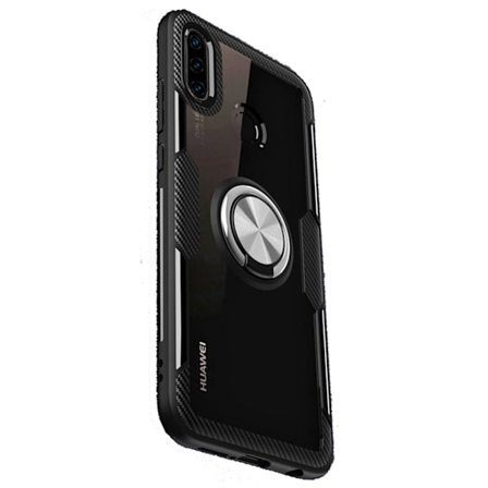 Stilrent Skal med Ringhållare - Huawei P30 Lite