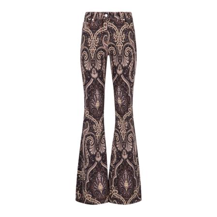 Etro, Wide Trousers Brązowy, Kobieta, Rozmiar: W29