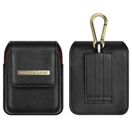 Premium Läderbältesklämma Hölster Midjeväska Fodral Kompatibel Med Samsung Galaxy Z Flip 4 Z Flip 3 Niuniu (Svart)-FS2--AD3-