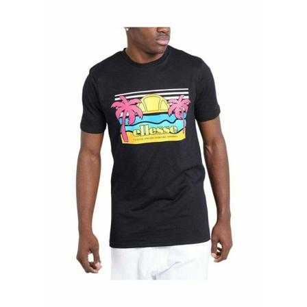 Ellesse, Ellesse t-shirt męski czarny Sechsaro Tee Shm 13825011 Czarny, Mężczyzna, Rozmiar: S