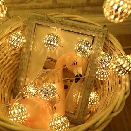 Belysning 1.5M Serie Ljus Dekorativa Runda - Gula Ljus