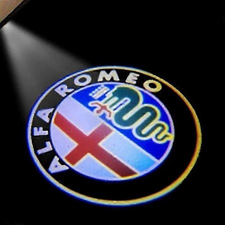 2 kpl Auton Loho Led-ovivalo Tervetulovalo Logoprojektorilamppu Alfa Romeo Giulia Giulietta Mito Stelvio Brera 147 156 159_usmddsa