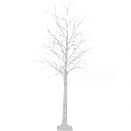 Belyst hvit juletre med 24 varmhvite LED-batteridrevne lysgrener for hjemmefest, bryllup, påske, juledekorasjon[CO]