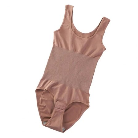 Kompressionsbody med hög midja Grenspänne Midja Tight Sommar Enfärgad Trosa Väst Body Shapewear Höftlyft