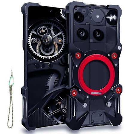 Yhteensopiva Nothing Phone (3) 5G -puhelimen puskurikotelolle, jossa on jalusta, alumiiniseoksesta valmistettu magneettinen puhelinkotelo 