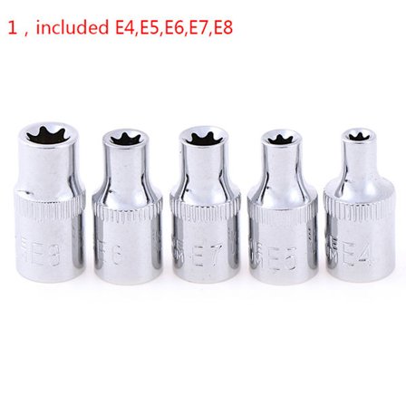 Hylsnyckelsats Torx Star Bits Extern Hona E Hylsa Bilverktyg