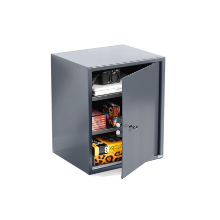 Tresor CONCEAL mit Zylinderschloss, 500 x 420 x 350 mm, 60 l, anthrazit