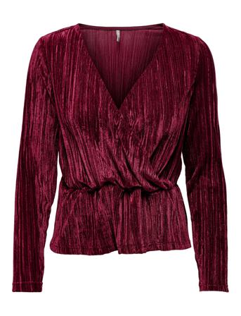 Onlvela L/S Wrap Top Jrs Purple ONLY