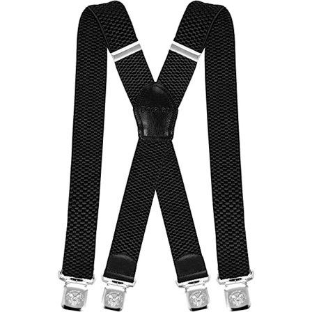 Mustat miesten henkselit - Leveys: 4.0*120CM - 4 erittäin vahvalla m