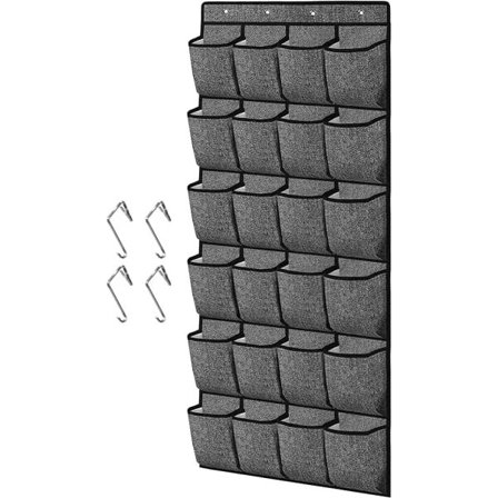 Hængende Skohylde Opbevaring Over Dør Organizer - Hænger Opbevaringstaske Vægmonteret, Hjemmesko, Herre Sneakers, Børne Sportssko (Sort)
