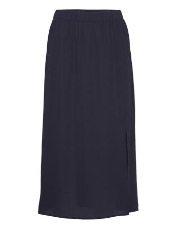 Onlnova Lux Roxanne Slit Skirt Solid Ptm Knälång Kjol Navy ONLY