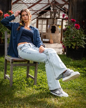 True Religion JOEY OMBRE FLARE Blauw Jeans Meisjes - Kids Brand Store