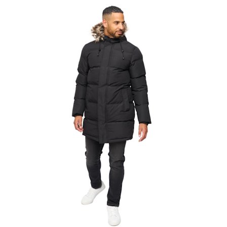 Bewley & Ritch Herr Northbrook Våt Look Vadderad Jacka XXL Svart