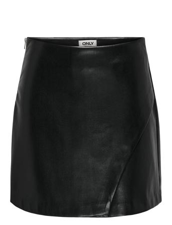 Onlzeta Hw Faux Lea Skirt Cc Pnt Skirts Short Skirts Black ONLY