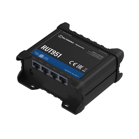 TELTONIKA RUT951 - trådløs ruter - WWAN - Wi-Fi - 3G, 4G - DIN-skinnemonterbar, overflatemonterbar